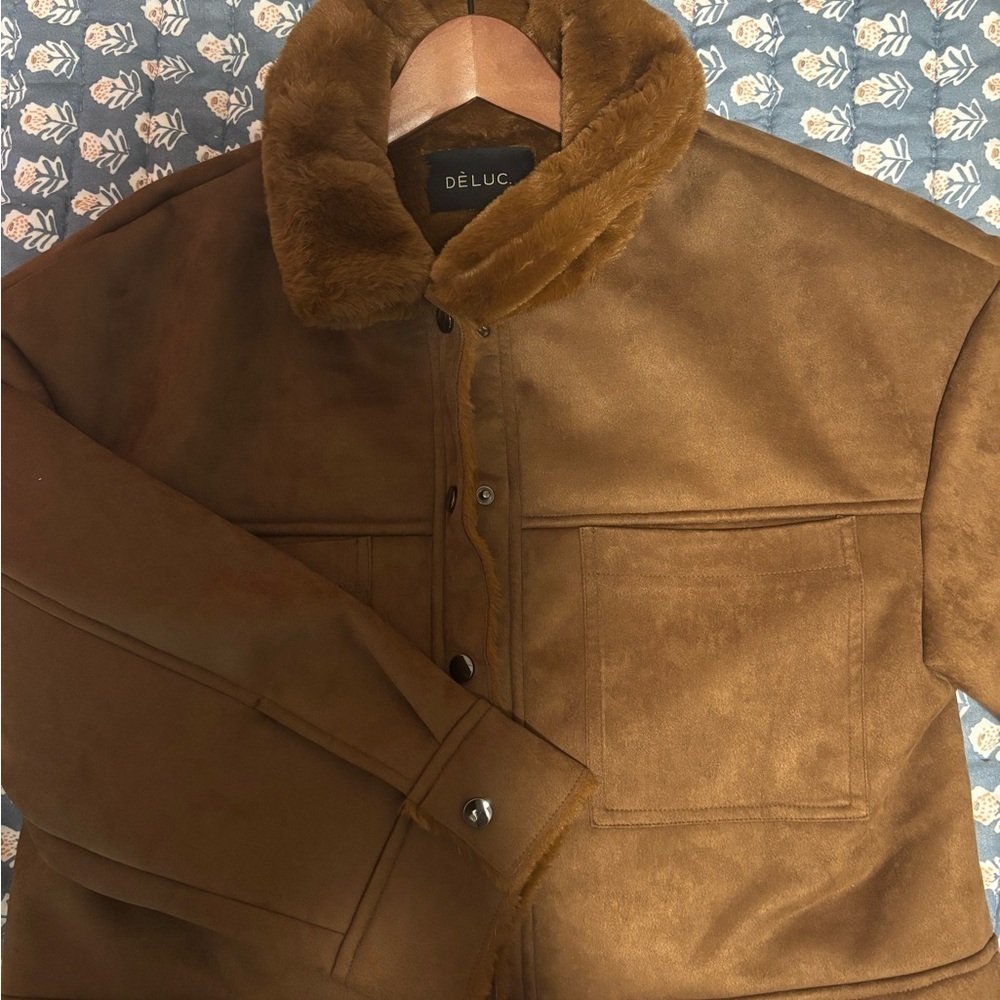 🤎 NWT Deluc Mathew Faux Suede Jacket – Medium | Sold Out Size - Picture 9 of 10